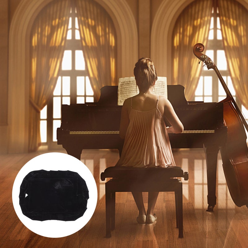 Practical Pleuche Chair Bench Stool Cover Protective Cover for Piano Stool - Image 1