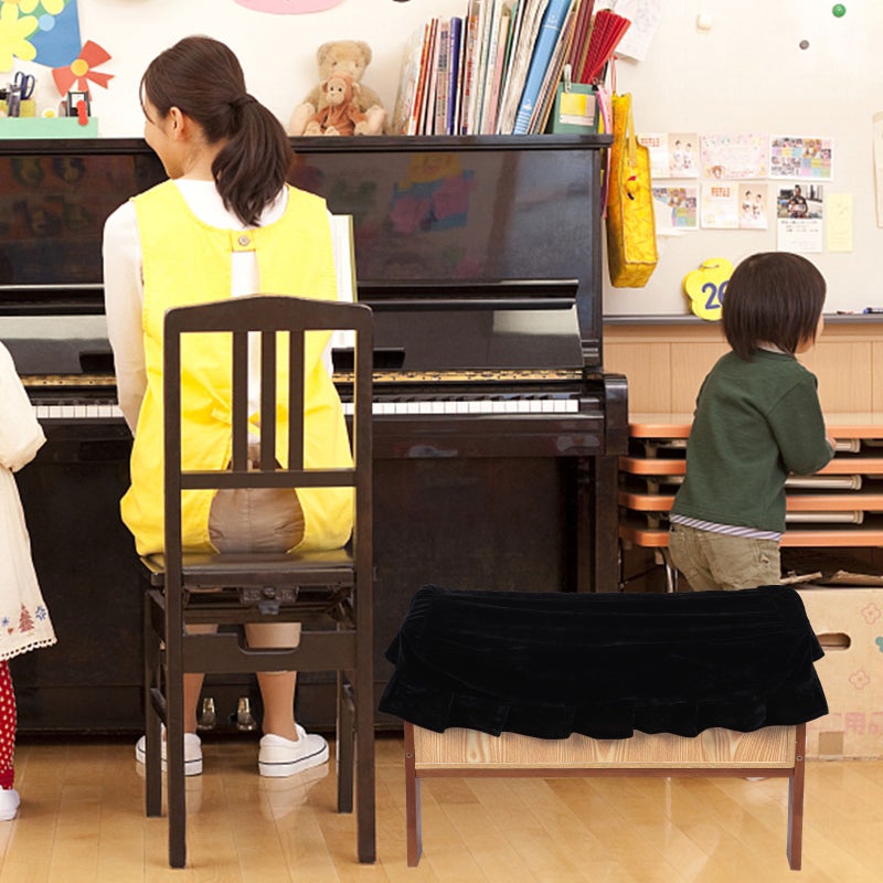 Practical Pleuche Chair Bench Stool Cover Protective Cover for Piano Stool - Image 5