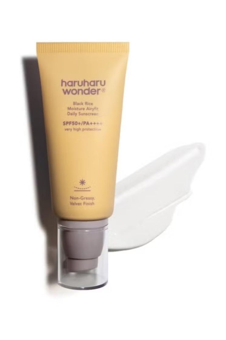 haruharu Wonder Black Rice Moisture Airyfit Daily Sunscreen For All Skin Type 50Ml, Reef Safe Formula, Non-Greasy Velvet Finish, spf 50 - Image 1