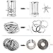 Joyeee Brain Teaser Puzzles Metal Puzzle Set IQ Test Game Educational Toys Physics Mind Puzzles Gift for Family Games Office Party Prizes Kids Teens Adults Challenge High Level 25Pcs Type A - Image 4