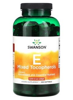 SWANSON Vitamin E Mixed Tocopherols, 1,000 IU, 250 Softgels 