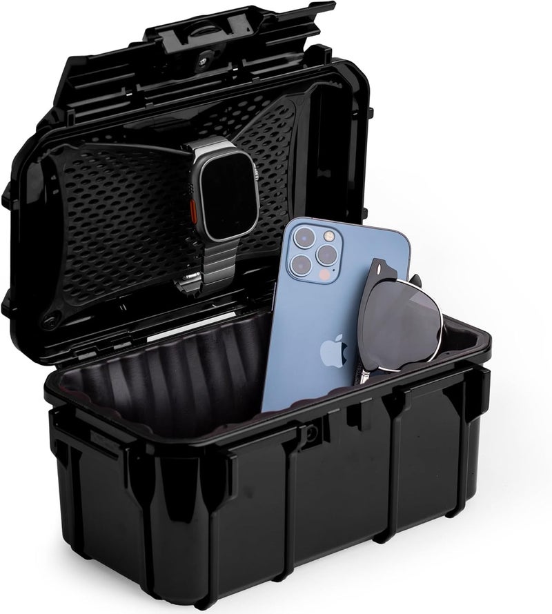 EVERGREEN 58 Waterproof Dry Box Protective Case - Travel Safe/Mil Spec/USA Made - for Cameras, Lenses, Phones, Pistols, First Aid, Boating, Water Sports, Tacklebox, Ammo Can, Deck Boxes (Black) - Image 1
