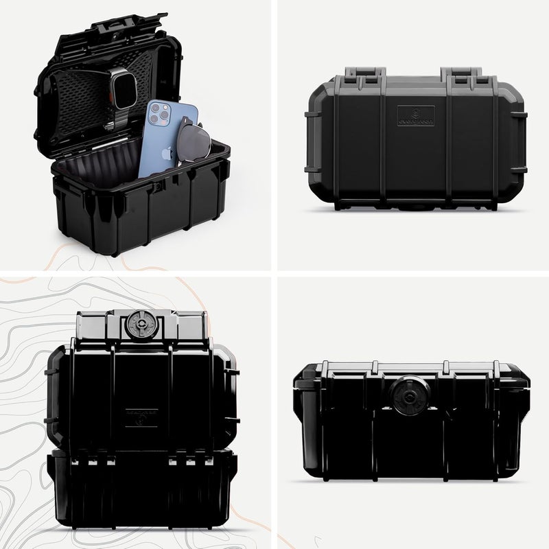 EVERGREEN 58 Waterproof Dry Box Protective Case - Travel Safe/Mil Spec/USA Made - for Cameras, Lenses, Phones, Pistols, First Aid, Boating, Water Sports, Tacklebox, Ammo Can, Deck Boxes (Black) - Image 2