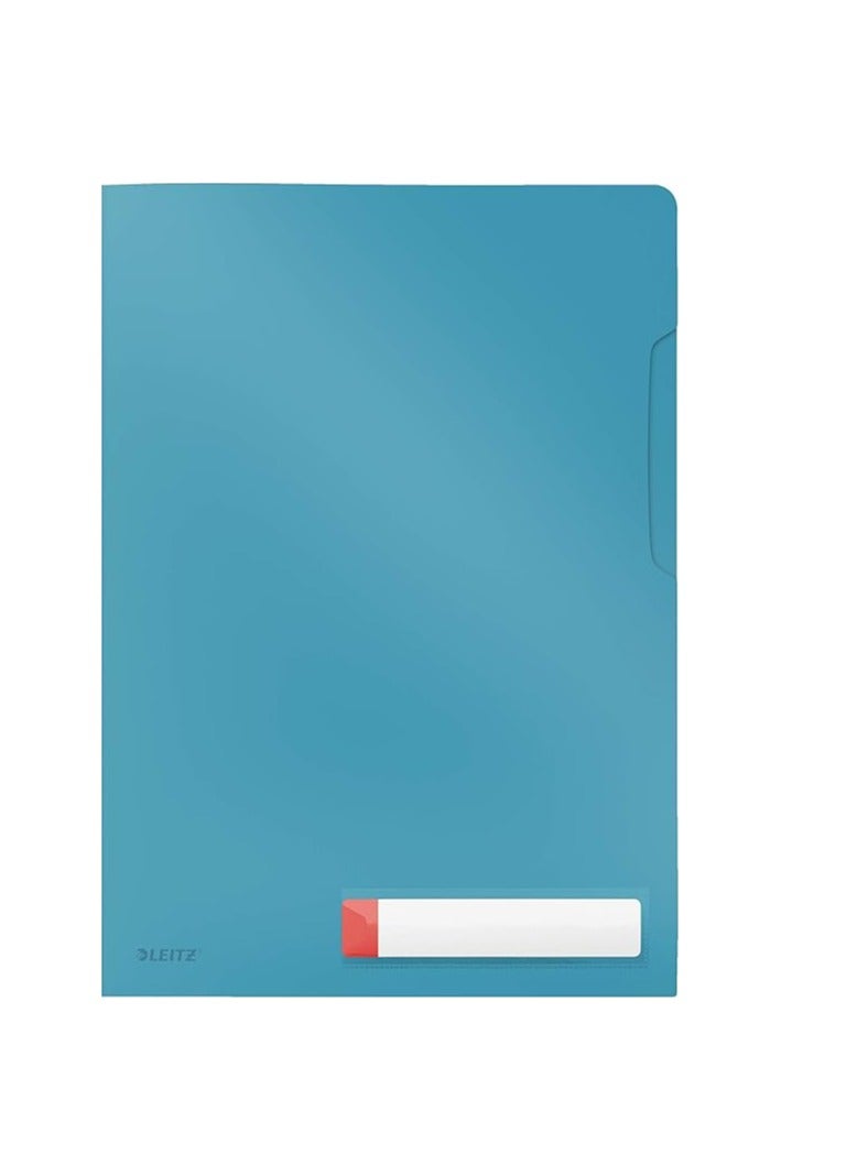 Leitz A4 Privacy Folder, 40 Sheet Capacity, Pack of 3, Cosy Range, Calm Blue, 4708 - Image 1