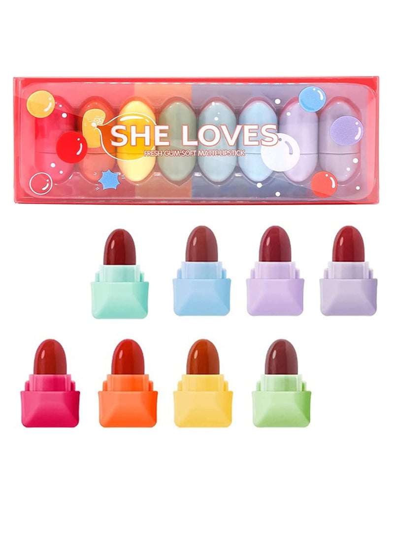 Generic Mini Candy Matte Lipstick Set, 8 Colors Matte Lipstick, Waterproof Long Lasting, Velvet Lipstick, Lipstick Makeup Gift Set, Nonstick Cup, Travel Friendly  - Image 1