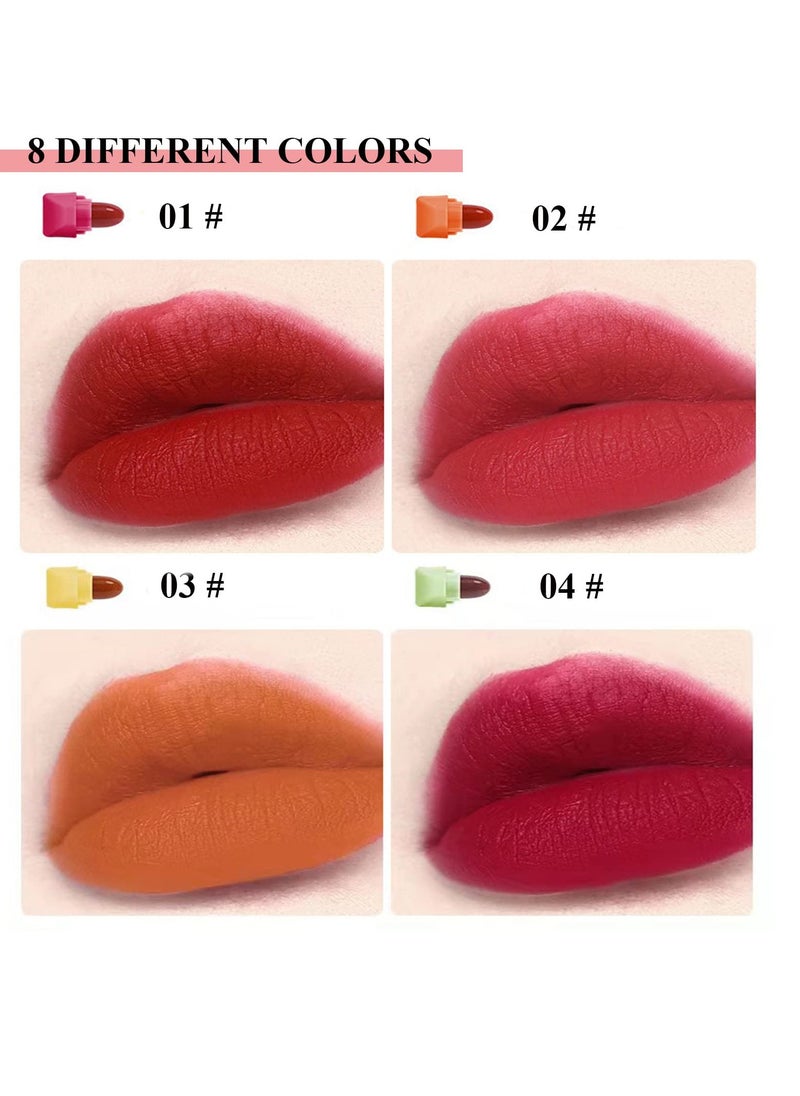 Generic Mini Candy Matte Lipstick Set, 8 Colors Matte Lipstick, Waterproof Long Lasting, Velvet Lipstick, Lipstick Makeup Gift Set, Nonstick Cup, Travel Friendly  - Image 2