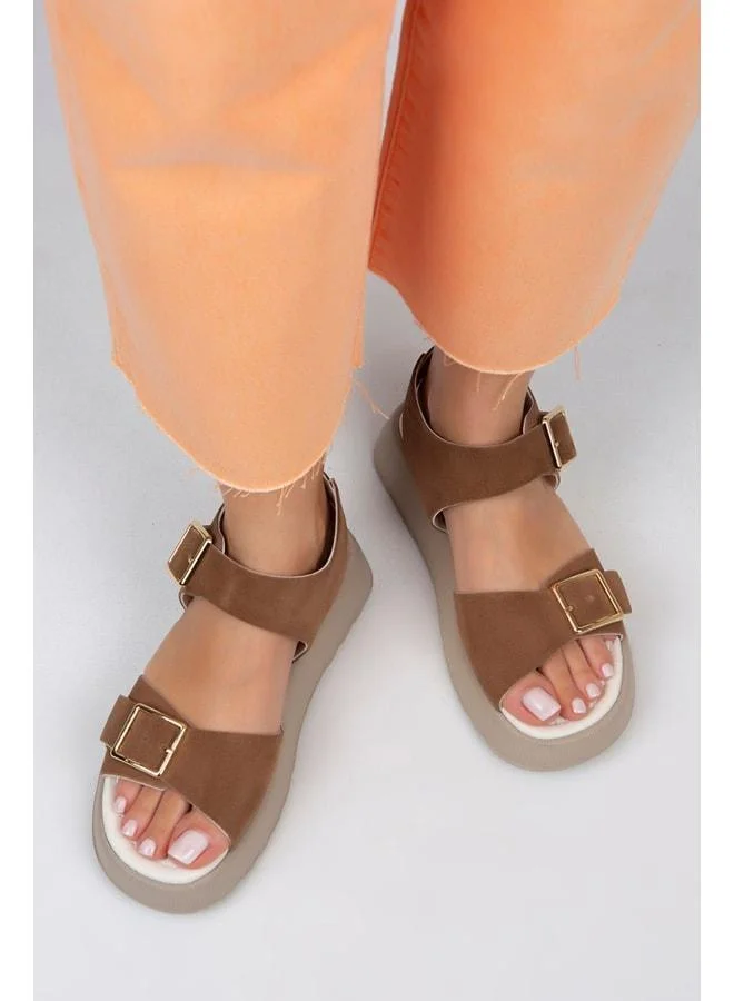 Manijero  Vena Women's Genuine Leather Buckle Sandal. for Women | Best Price UAE