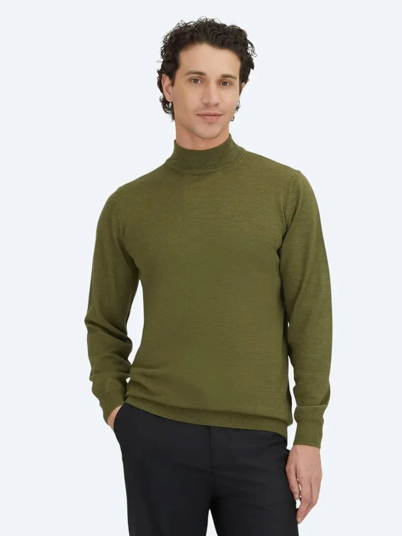 Kip Dark Green Knitwear Sweatshirt