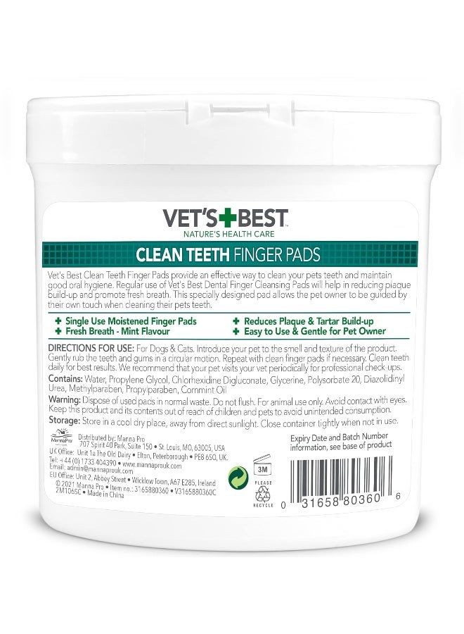 Vet's Best وسادات تنظيف الأسنان من فيتس بيست 50 وسادة - Image 2