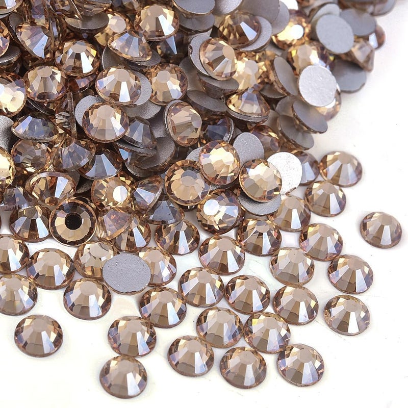 BLINGINBOX 1440 Pieces SS16/3.8-4mm Flat Back Crystal Rhinestones Round Gems for Nail Art,Golden Champange - Image 2