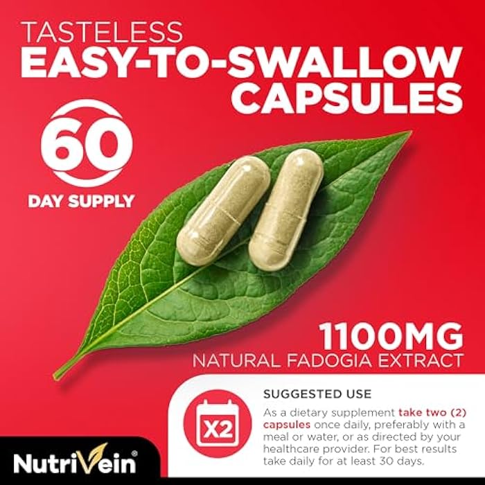 Nutrivein Premium Fadogia Agrestis and Tongkat Ali Supplement with Turkesterone - 1100 mg - 120 Caps - Synergistic Blend for Performance, Strength, & Recovery for Men & Women of All Ages - Image 5