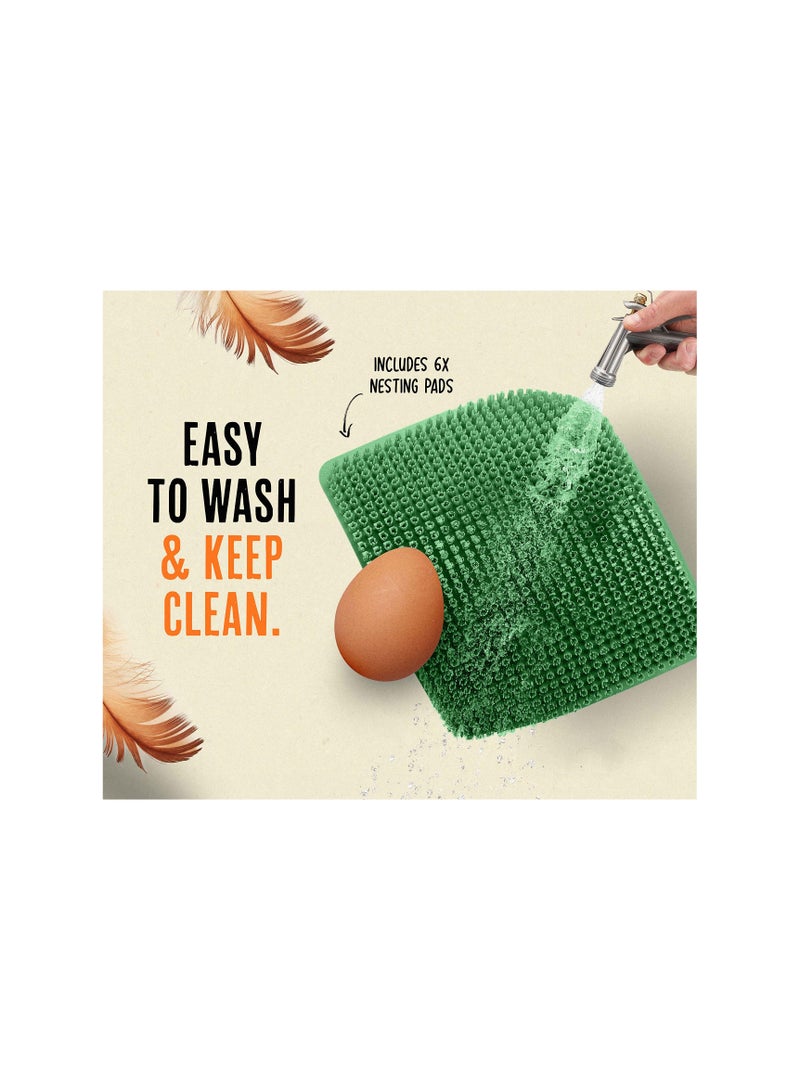 SOLARAE Chicken Nesting Box Pads x6 Washable Nesting Pads Hens Raising Poultry Ebook Included for Chicken Coops Nesting Boxes Chicken Bedding Chicken Coop Accessories - Image 4