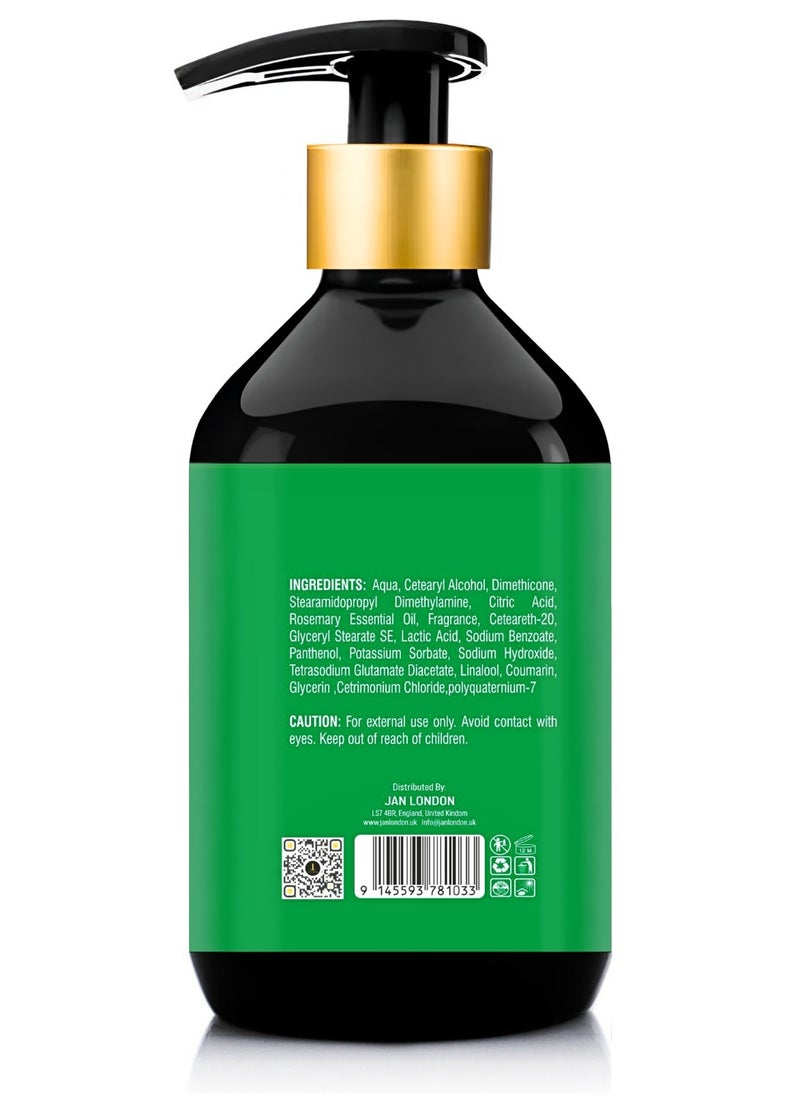 JAN LONDON Rosemary & Mint Volumizing & Strengthening Conditioner - 500ml | Lightweight, Sulfate-Free, Paraben-Free, Silicone-Free | Enriched with Rosemary & Mint for Enhanced Shine and Manageability  - Image 3