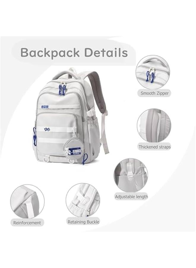 Arabest Stylish Purple Backpack for Middle School Girls - Lightweight Travel Daypack with Coin Pouch for Teens - Image 4