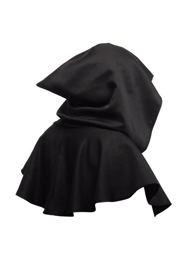 EMVANV Halloween Cowl for Men Women, Unisex Halloween Grim Cowl Cloak Cosplay Costumes Hooded Poncho for Halloween Parties Cosplay Stage Shows(Black) - Image 2