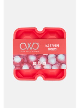 COOK WITH COLOR Ice Cube Shaper Molds, Red  - Image 1