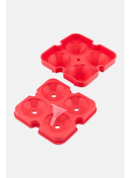 COOK WITH COLOR Ice Cube Shaper Molds, Red  - Image 3