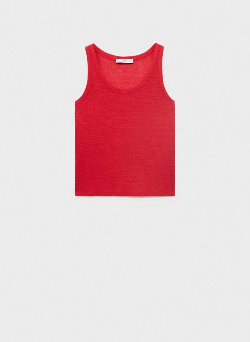MANGO Crew Neck Sleevless Top  - Image 5