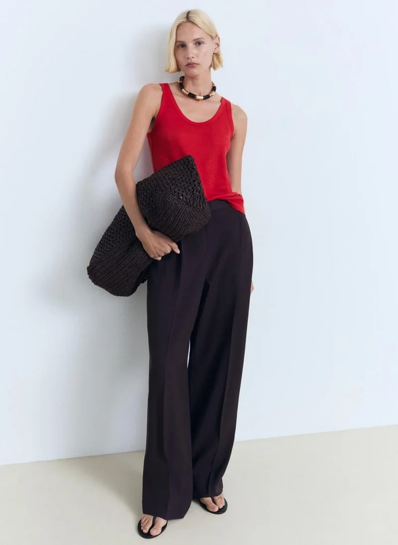 MANGO  Crew Neck Sleevless Top for Women | Best Price UAE