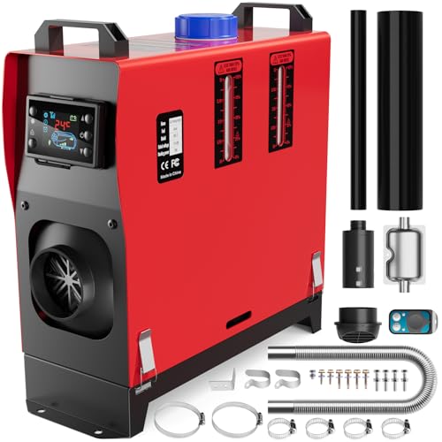 BreAro Diesel Heater 12V, 8KW Diesel Air Heater with 5L/1.3Gal Fuel Tank, All-in-One Portable Diesel Parking Heater with Remote Control & LCD Display, Fast Heating for Car RV Boat Truck Trailer Tent Garage - Image 1