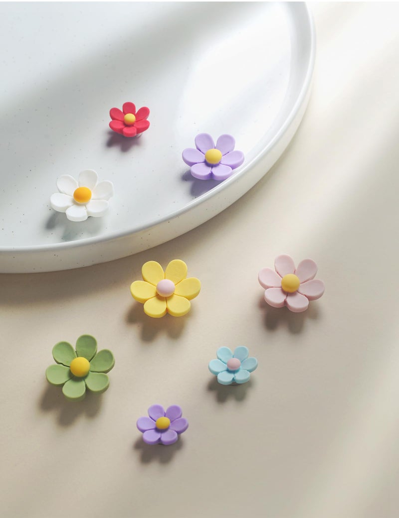 Mymazn Fridge Magnets Cute Refrigerator Magnets Colorful Decorative Magnets Funny 3D Flower Magnet for Office Kitchen Locker 14PCS (7 Small+7 Large) - Image 4