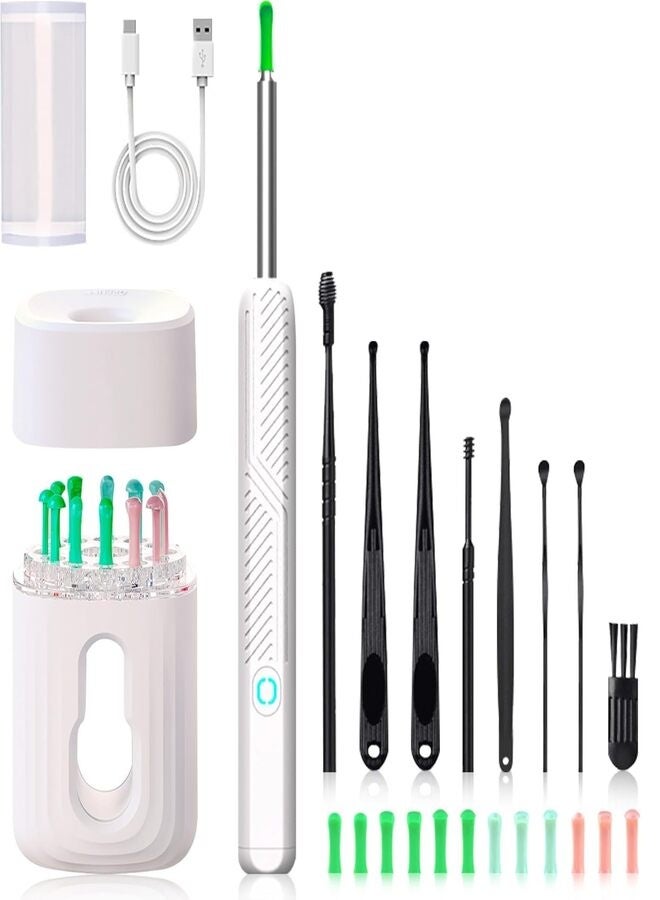 نواكيي أداة إزالة شمع الأذن المرئية الذكية مع كاميرا HD 1080P، منظار أذن لاسلكي للآيفون والأندرويد - Image 1