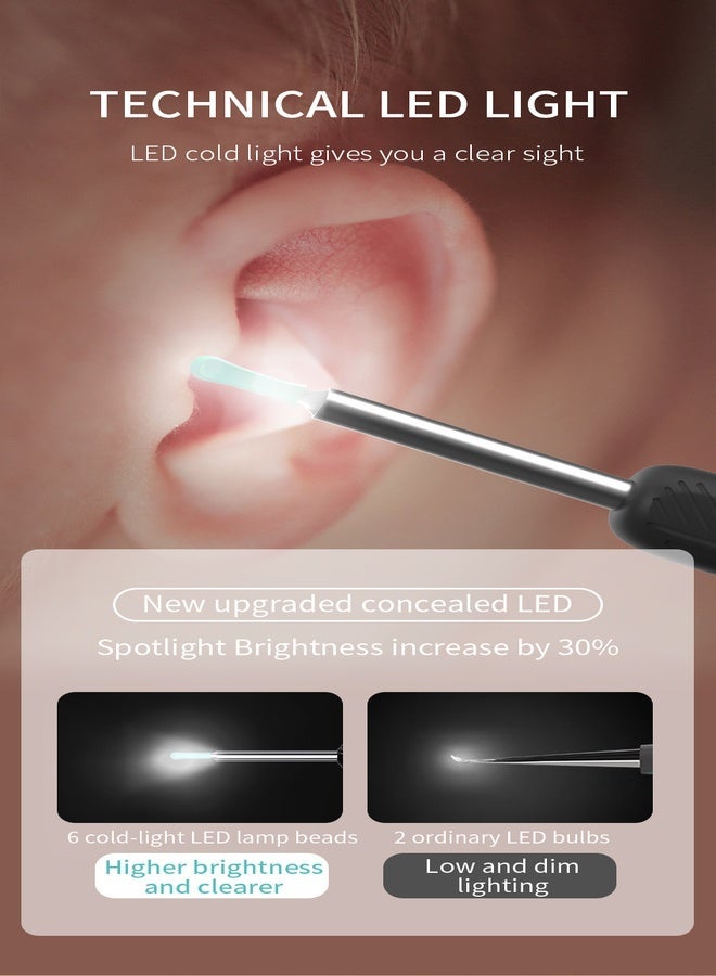 NOAKEEI Ear Wax Removal Tool with 1080P HD Camera, WiFi Visual Ear Cleaner with 6 LED Lights, Wireless Otoscope Ear Cleaning Kit with Soft Silicone Ear Scoops, USB-C Rechargeable Earwax Remover for iPhone, iPad & Android - Image 3