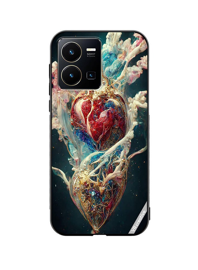 غطاء حماية لهاتف Vivo Y35 بتصميم لحم رقمي متعدد الألوان