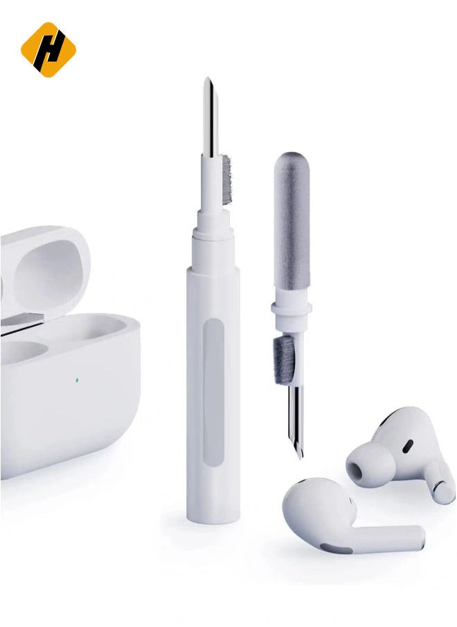 HuHa - Cleaner Kit for Airpods Pro 1 2 Multi-Function Cleaning Pen Soft Brush for Bluetooth Earphones Case, Wireless Earphones, Wireless Earbuds Cleaning Tools for Huawei Samsung MI Earbuds-White - Image 1