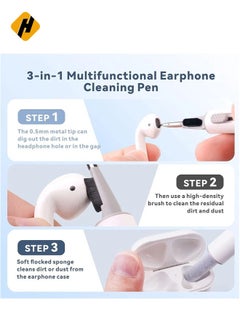 HuHa Cleaner Kit for Airpods Pro 1 2 Multi-Function Cleaning Pen Soft Brush for Bluetooth Earphones Case, Wireless Earphones, Wireless Earbuds Cleaning Tools for Huawei Samsung MI Earbuds-White  - Image 5
