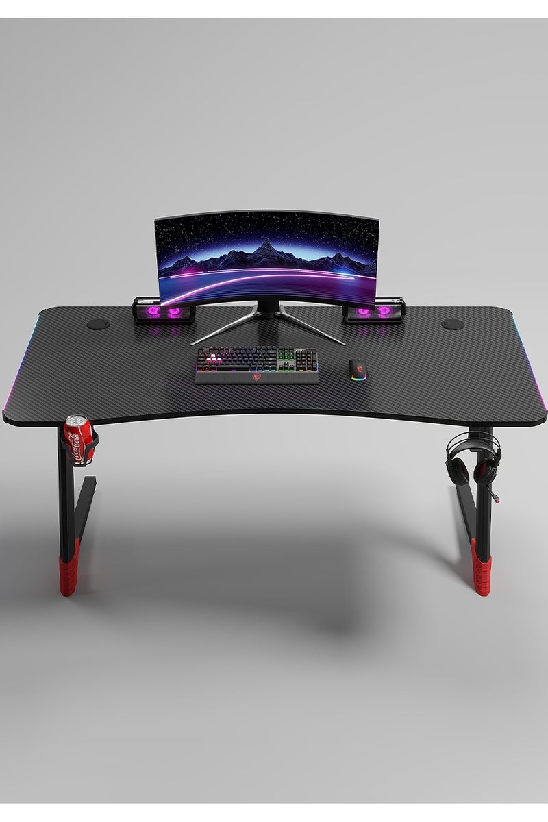 Luttec Gaming Table,Small Gaming Desk,Ergonomic PC Computer Desk,Computer Table with Carbon Fibre Surface, Kids Desk,Writing Study Desk or Home Office Desks,Ideal for Students and Gamers - Image 3