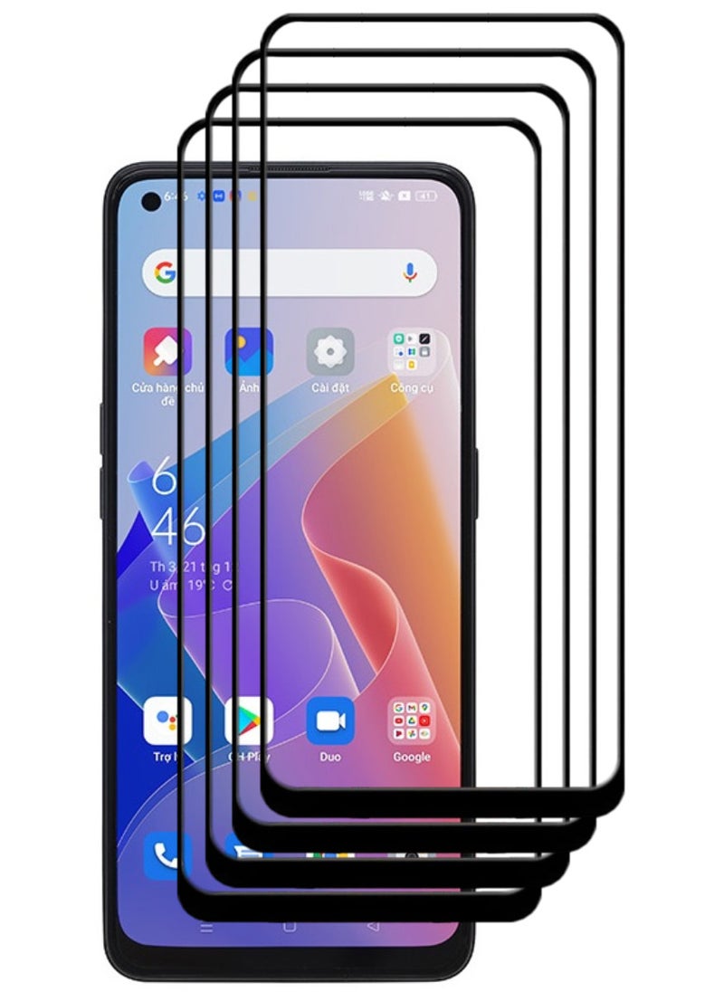 ACLIX 4 Pieces Antistatic ESD Dustproof Premium Quality High Definition Tempered Glass Screen Protector Designed For Oppo Reno7 Z 5G - Image 1