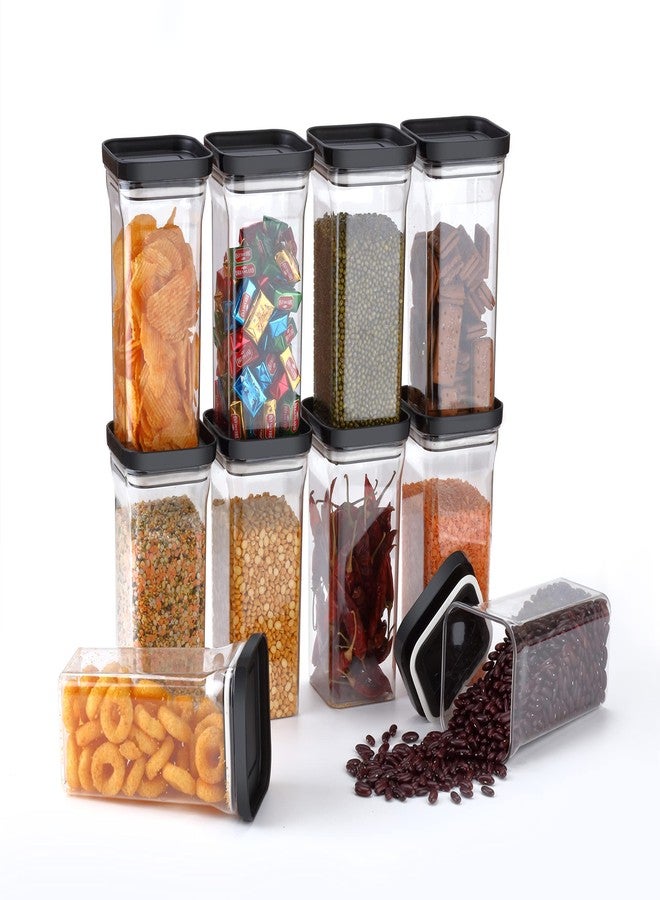 Moxstar Unbreakable Air Tight Kitchen Storage Container for Rice,Dal,Atta,Flour,Cereals,Snacks Kit Kat Container (1100MLBlack, 3) - Image 3