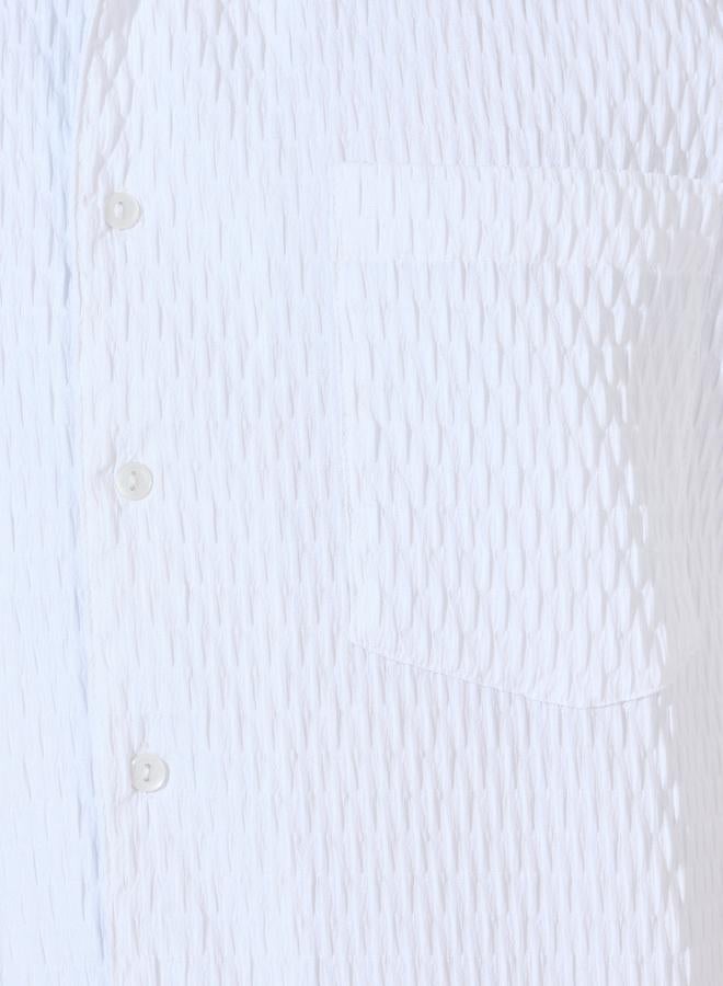 Styli Relaxed Fit Textured Woven Shirt & Shorts Co-Ords  - Image 5