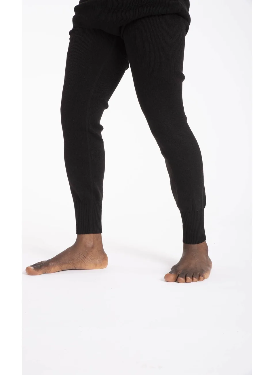 Dertex Men's Long Sleeve Black Underwear Set