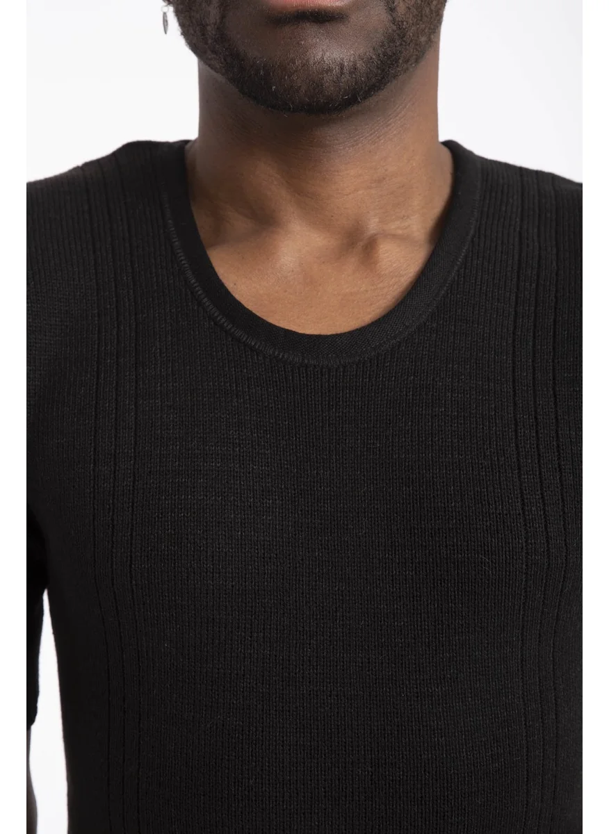 Dertex Men's Long Sleeve Black Underwear Set