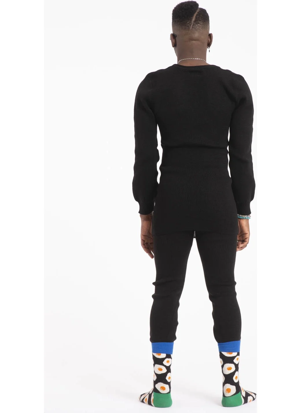 Dertex Men's Long Sleeve Black Underwear Set