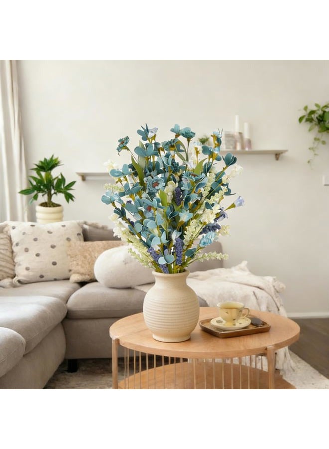 Bibelot Artificial Spring Floral Picks 6 Pcs, Blue and White Artificial Flower Stems 18 Inch, Spring Flower Stems for Wedding Centerpieces Home Table Decor - Image 2