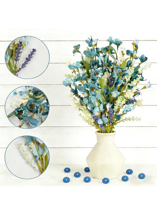 Bibelot Artificial Spring Floral Picks 6 Pcs, Blue and White Artificial Flower Stems 18 Inch, Spring Flower Stems for Wedding Centerpieces Home Table Decor - Image 4