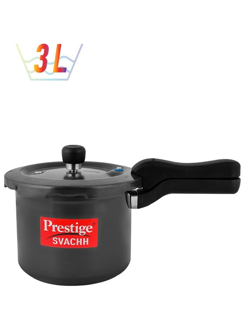 Prestige Popular Svachh  Hard Anodised body Pressure Cooker Black 3Liters - Image 1