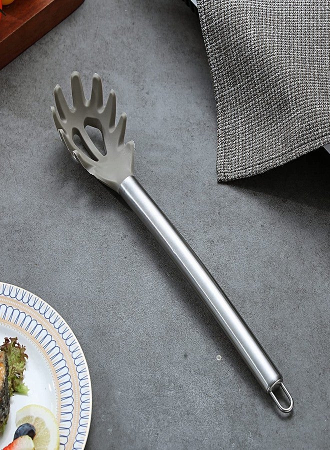 Berglander Spaghetti Spoon Non-stick Silicone Pasta Server, Spaghetti Server For Cooking, Pasta Fork, Noddle Fork, Dishwasher Safe, Easy to Clean - Image 2