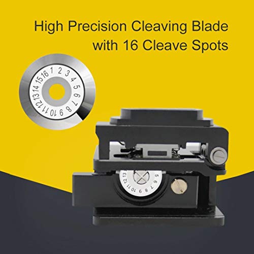 QIIRUN TM27 Optical Fiber Cleaver — High Precision Fiber Optic Cleaver with 16 Cleaving Spots & 48000 Cleaves, 3-in-1 Holder for 0.25mm 0.9mm 3.0mm Fiber, FTTH Fiber Cutter with Scrap Collector - Image 4