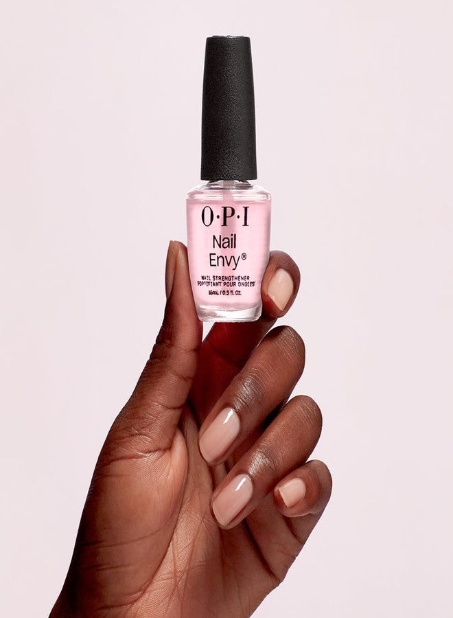 OPI Nail Envy, Colored Nail Strengthener Treatment, Vegan formula with Biotin, Calcium, Vitamin A, C and E, Repairs Damaged Nails, 95% Stronger Nails in 1 Week, Pink To Envy, Pink, 15ml - Image 2