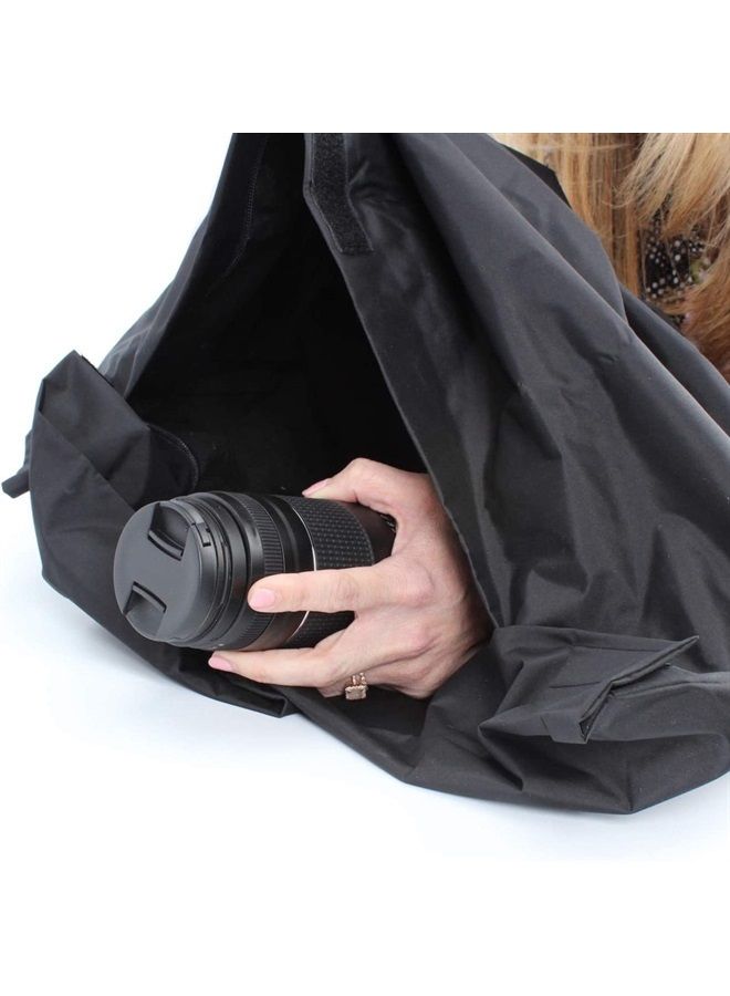 VANZAVANZU Darkroom Bag Film Changing Bag - 23.3"x23.3" Thick Cotton Fabric Anti-static Material for Film Changing Film Developing Pro Photography Supplies - Image 3