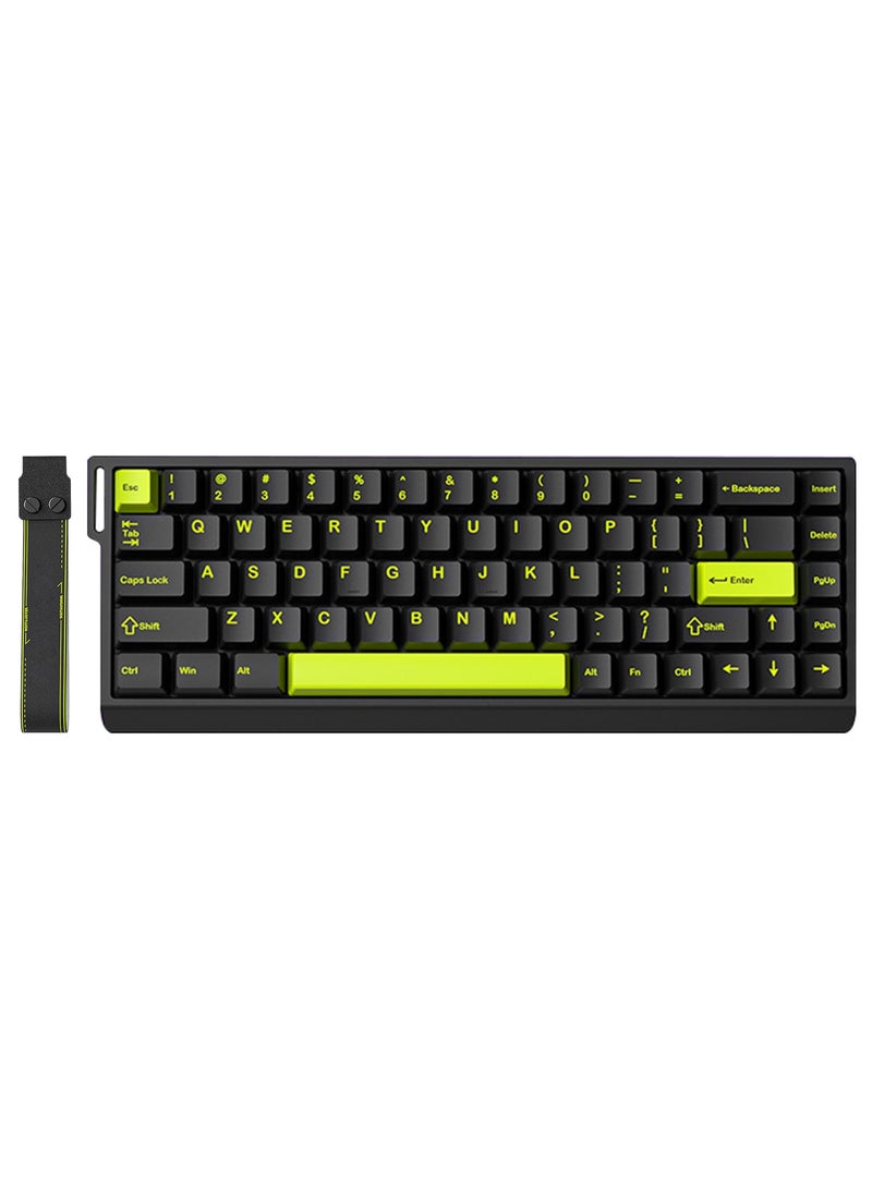 UCHUANG M68 HE Rapid Trigger Mechanical Gaming Keyboard 60% Wired with Adjustable Actuation,Hall Effect Magnetic Switch,8KHz Polling Rate,RGB Backlit,Top Mount,Hot-Swap,PBT Double Shot Moulding Keycap - Black&Green - Image 1