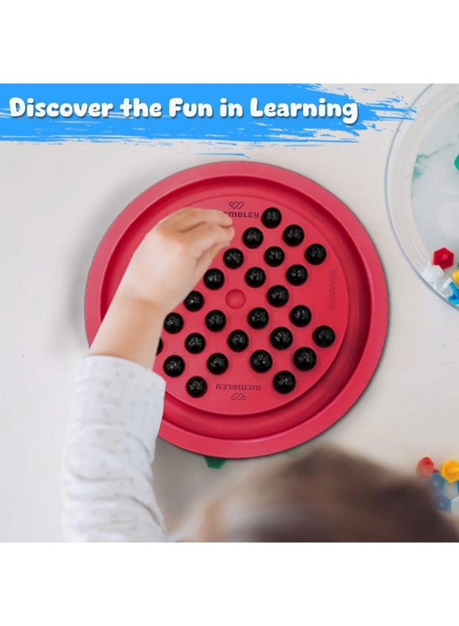 Wembley Brainvita Board Game for Kids 6 7 8 9 10+ Brain Teasing Mind Challenging Senior Mind Game with 32 Marbles & 1 Board Improves Concentration Cognitive Skills - Image 2