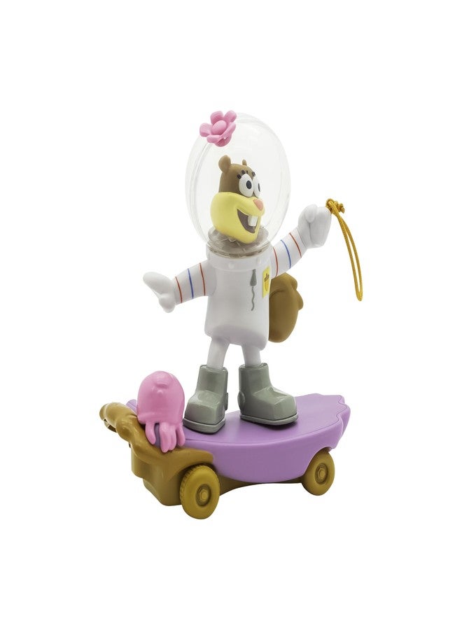 Spongebob Squarepants سبونج بوب سكوير بانتس، زلاجات قنديل البحر ساندي تشيكس، لعبة سباق سحب للخلف 5 بوصات مع حركة صيد قناديل البحر، للأعمار 3 سنوات فما فوق - Image 3