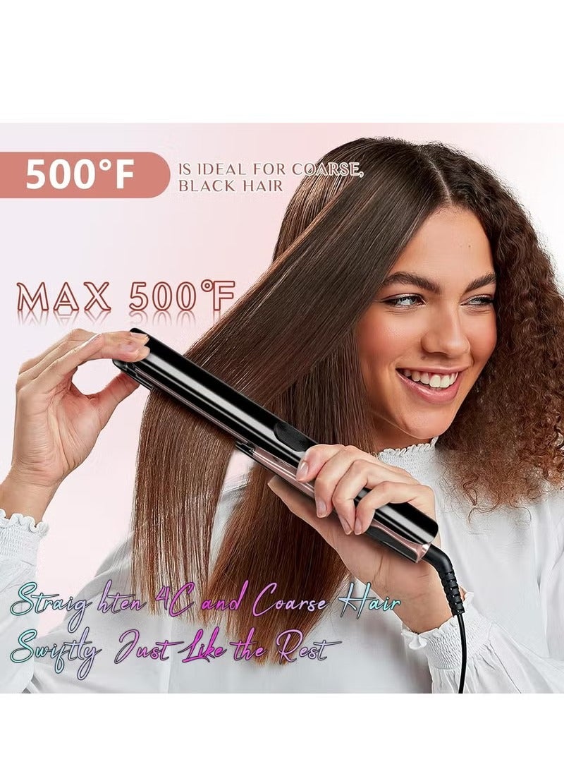 Generic Ceramic Hair Straightener, 2 in 1 Hair Straighteners and Curlers with Ceramic Coating for Smooth Glide, Up to 260°C, Lasting Results for Curl/Wave/Straighten Hair  - Image 5
