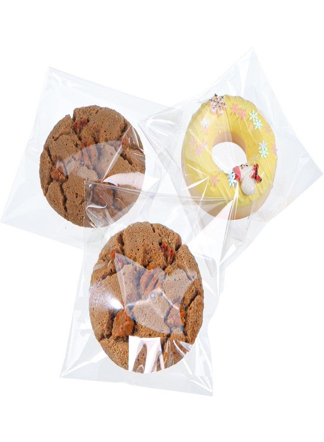 TEMLQPACK100Pcs 4”x4” Inch Self - Sealing Clear Cellophane Bags for Cookies, Macarons, Soap, Chocolate Truffles, Candy - Ideal for Wedding Shower, Birthday Party Favors”。 - Image 1