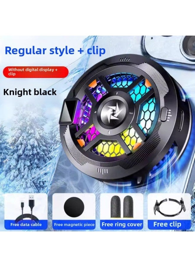 2025 Summer Mobile Phone Magnetic Radiator Semiconductor Refrigeration Super Cooling Universal Radiator-Color:Second-speed Adjustment [magnetic Back Clip Two-in-one] Black Regular Style☆Tec Refrigeration☆Bass☆Extremely Fast Cooling☆Free Finger Cot +  - Image 1